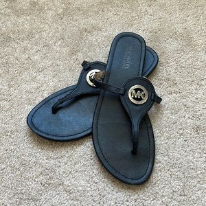 Black leather Michael kors sandals